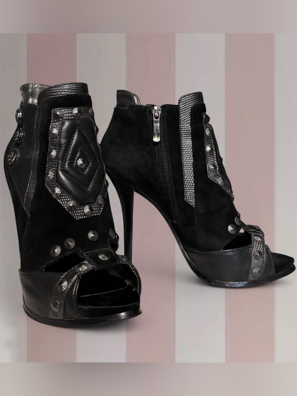 Guess by Marciano 2010 Studded Peep Toe Pumps Heels